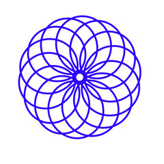 Intricate Blue Geometric Circular Design