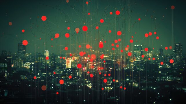 Data visualization showing AI sentiment analysis on social media content