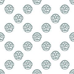Crypto Trading Bot vector Online Automation Tools seamless pattern in thin line style
