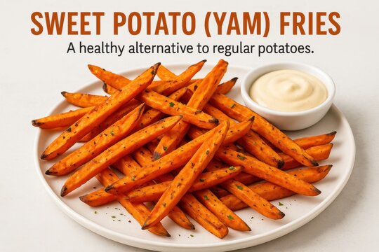 Sweet potato (yam) fries A healthy alternative to regular potatoes.