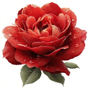 recommend clip art: Red carnation isolated on white background