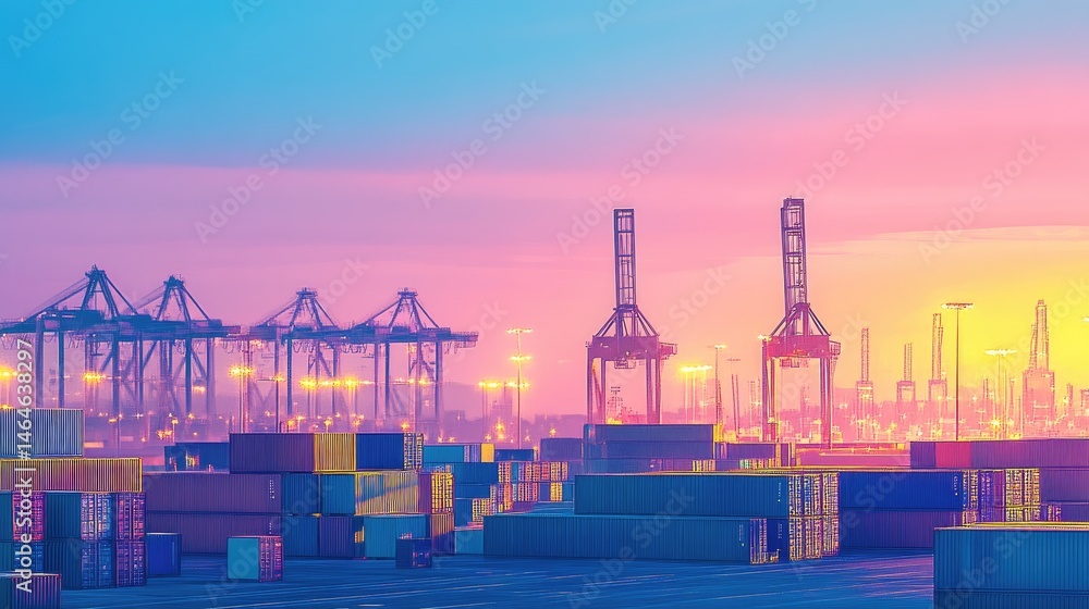 Poster illustration of scalable it infrastructure with containers and virtual machines