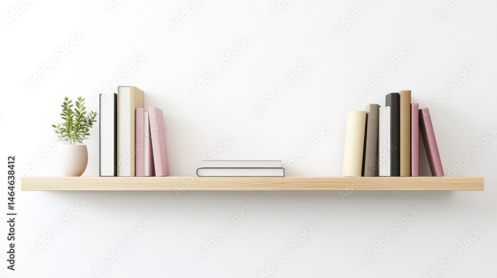 Poster minimalist bookshelf decor: a simple and elegant design