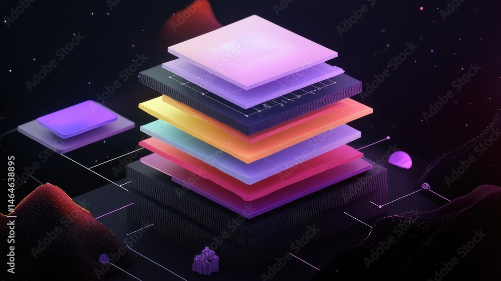 Poster it infrastructure stack visualized with hardware, os, middleware, and application layers