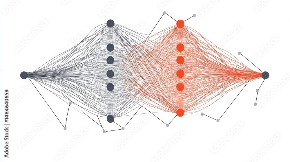 Poster machine learning model training graph with increasing accuracy and convergence lines