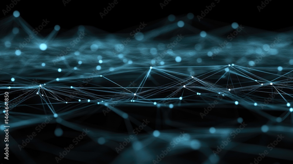 Poster networked servers and digital cloud overlay showing modern cloud computing ecosystem