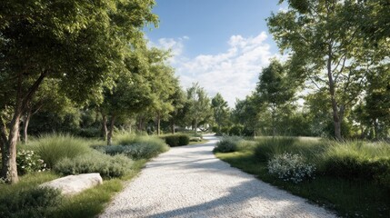 3D rendering illustration of botanic garden