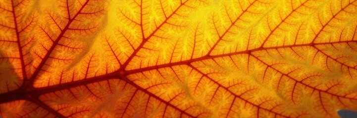 Obraz premium Intricate maple leaf vein texture, yellow hues , abstract, illustration, autumnal