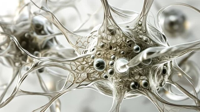 Intricate Neural Network: A highly detailed and mesmerizing close-up of a neural network, showcasing the complex interconnectedness of neurons and synapses.
