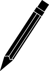 Vector illustration of pencil on isolated white bakcground