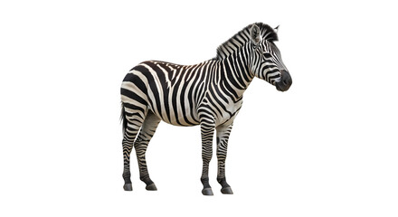 Fototapeta premium Striped Zebra Wildlife Animal Photo isolated on white background