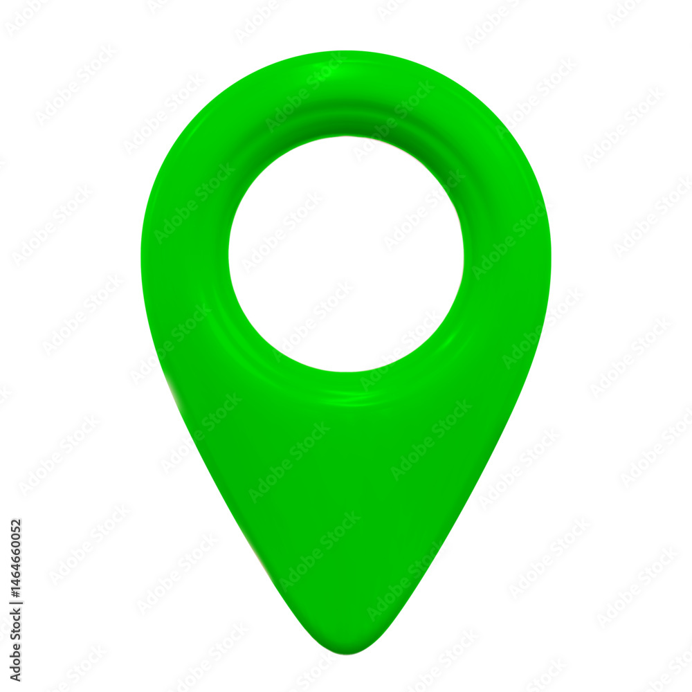 Aufkleber 3d green map location pointer. pin code icon of the geolocation map. stock vector illustration on is
