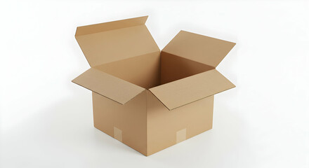 Empty Cardboard Box Ready for Packaging and Shipping Delivery Service