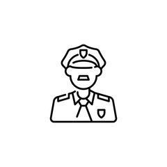 Police officer icon. Simple police officer icon for social media, app and web design. Vector illustration.