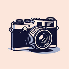 retro camera vector illustration