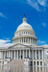 U.S. Congress against a blue sky in Washington, DC.