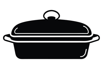 Simple black pot with lid showcases classic culinary icon for gourmet cooking