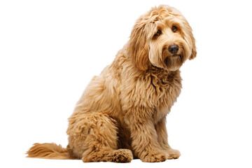 golden doodle dog  isolated on white background PNG