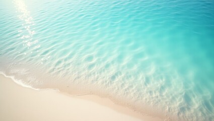 Beach Waves Lapping on Tropical Caribbean Shore