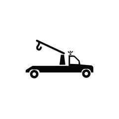 tow truck icon on white background
