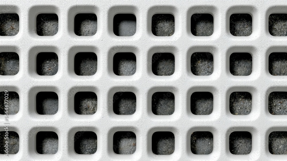 Aufkleber grayscale cobblestone pattern, minimalist design, geometric layout, perfect for architectural applic