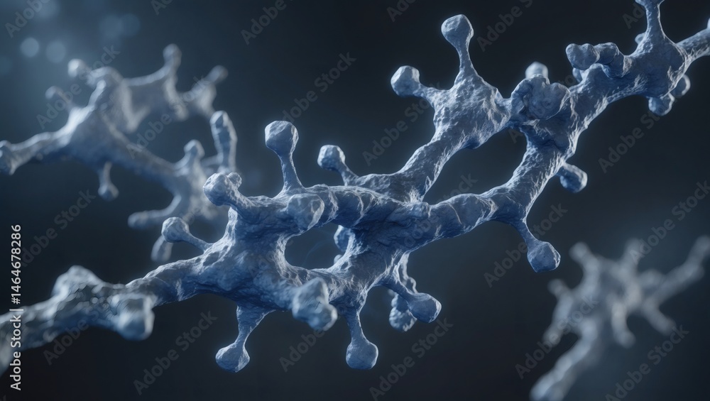 Aufkleber Detailed view of interconnected cells with intricate structure, and artistic representation 