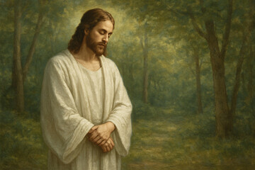 Fototapeta premium Jesus praying