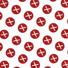 Seamless pattern illustration doodle style cartoon wrong icon sign for fabric, picture label, wallpaper, banner, poster.