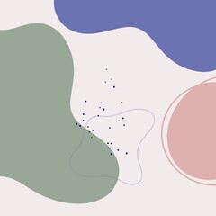 Organic Abstract Poster Set – Boho Minimalist Shapes & Dotted Accents