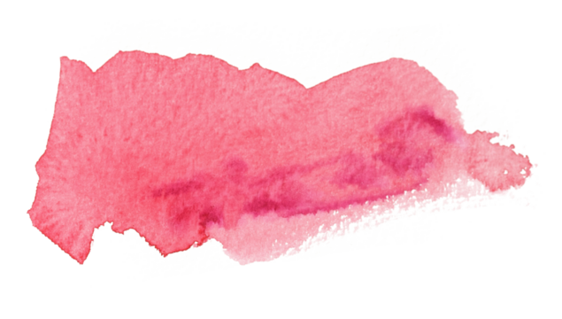 Colorful watercolor spot on isolated white background. Pink blot. Colored aquarelle simple. Hand drawn watercolor splotch