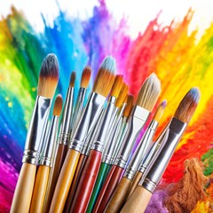 brushes and paint