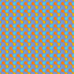 Seamless retro geometric pattern in bright colors