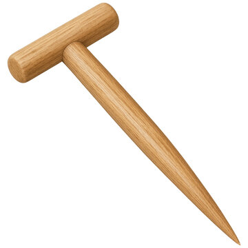 Sturdy Wooden Dibber for Planting Bulbs Seeds Gardening Tool