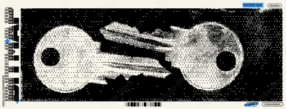 Poster two vintage keys are intricately designed in a y2k inspired bitmap format, showcasing the distinctiv