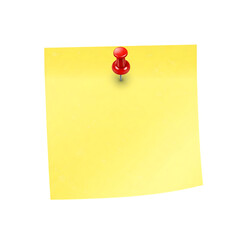Post it notes with red pin on white
