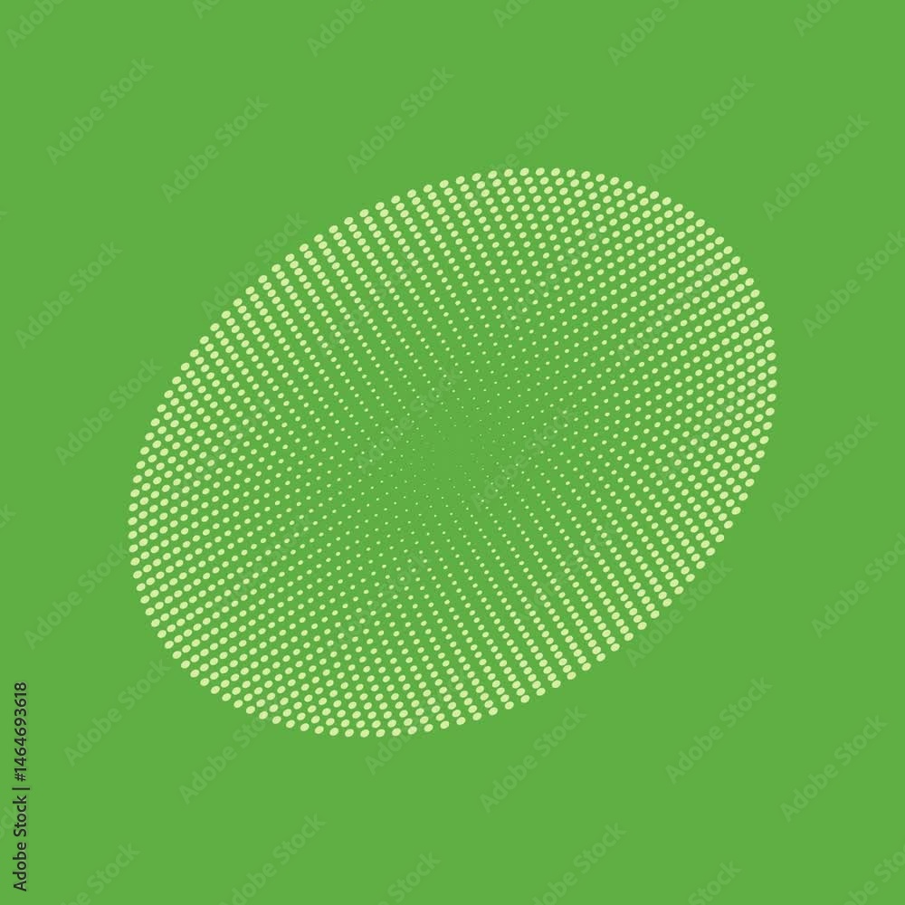 Poster green circular dot pattern background - seamless looping animation