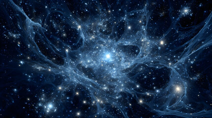 background with stars, nebulas, and glowing dust