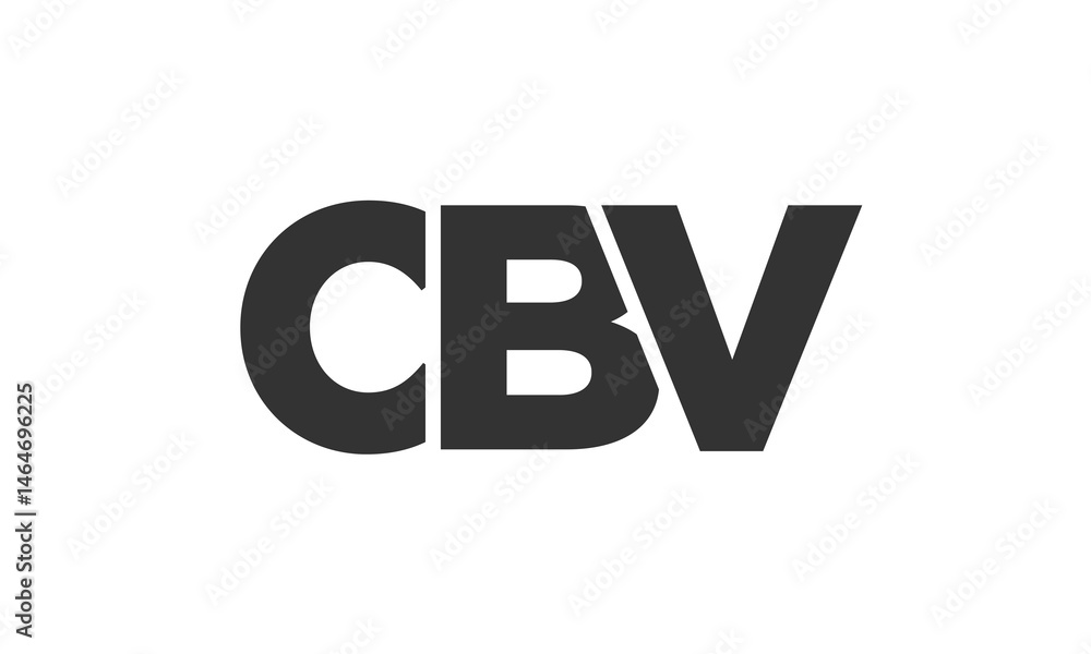 Fototapete cbv logo design template with strong and modern bold text. initial based vector logotype featuring s