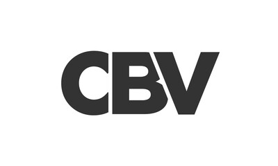 CBV logo design template with strong and modern bold text. Initial based vector logotype featuring simple and minimal typography. Trendy company identity.