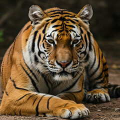 Obraz premium Majestic Siberian Tiger: Stunning Close-Up Photo