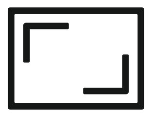 Fullscreen vector icon isolated on white background.