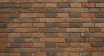 Obraz premium Detailed CloseUp of a Weathered MultiToned Brick Wall Texture