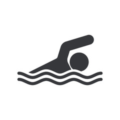 Isolated swimming buoy symbol representing water sports and safety markers in aquatic environments like rivers, seas, and beaches