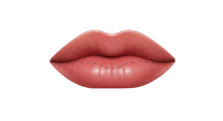 Isolated Lips with Dotted Line