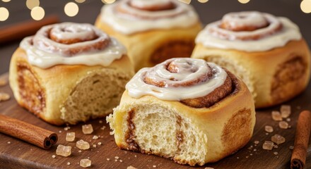 Cinnamon rolls with icing