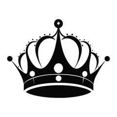 A regal crown silhouette with star accent embodies luxury, royalty, and power © pipp99