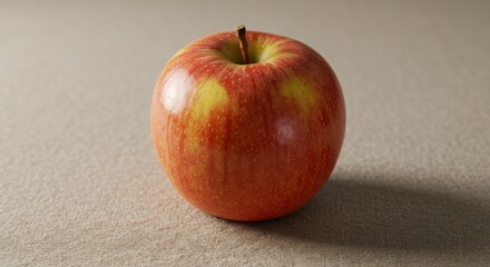 red apple on white background