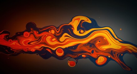 Fluid paint textures merging in space	