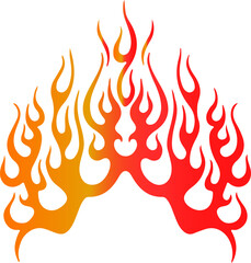 Tribal hotrod muscle car flame. Can be used as decal, sticker or tattoos too vector