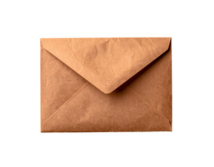 old brown paper envelope on transparent background
